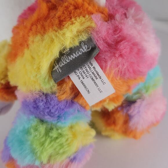 Peanuts Snoopy Plush 9" Bunny Ears Rainbow Suit Easter Stuffed Toy Hallmark 2018 - Picture 10 of 15